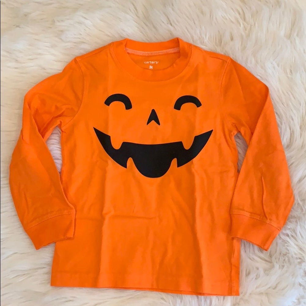 Carters Pumpkin Face long sleeve T-shirt